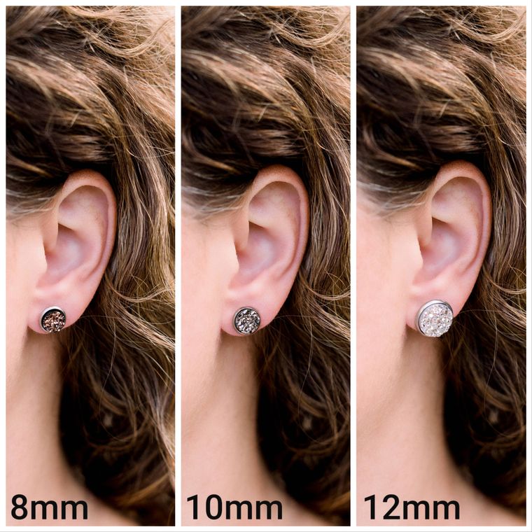 Gunmetal Druzy Stud Earrings  Rustic Pickns Jewelry – Mod Miss